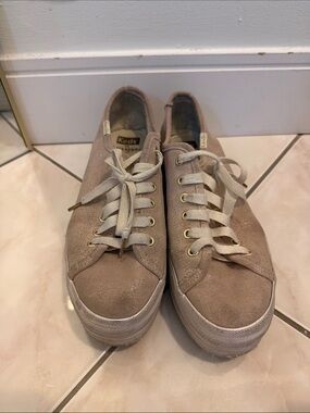 Keds Suede Lace-Up Platform Sneakers